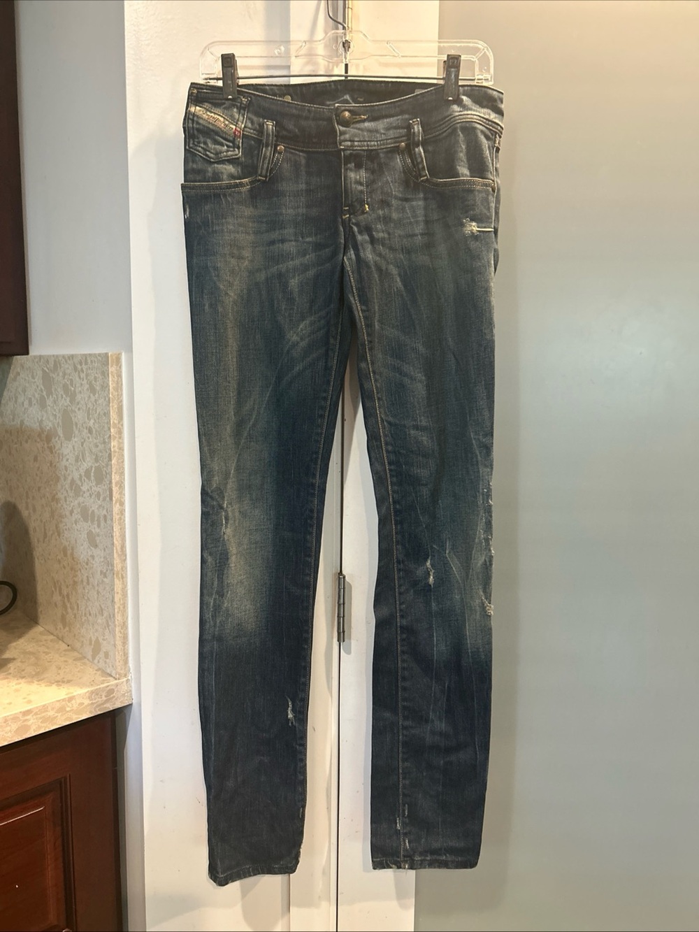 Diesel Jeans Matic Low Rise Cut Skinny Blue Stretch Denim 008SV  Size 26 x 32